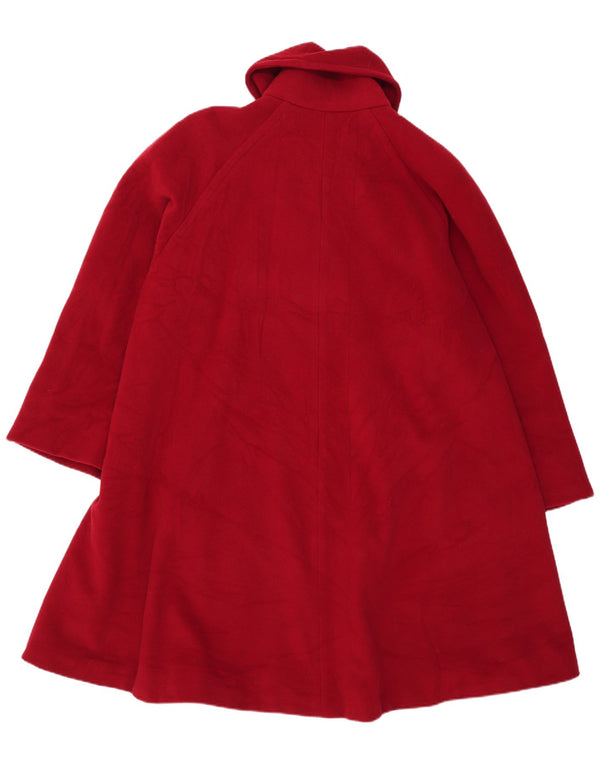 mabb Damski płaszcz oversize z podwójnymi piersiami UK 18 XL, czerwona wełna