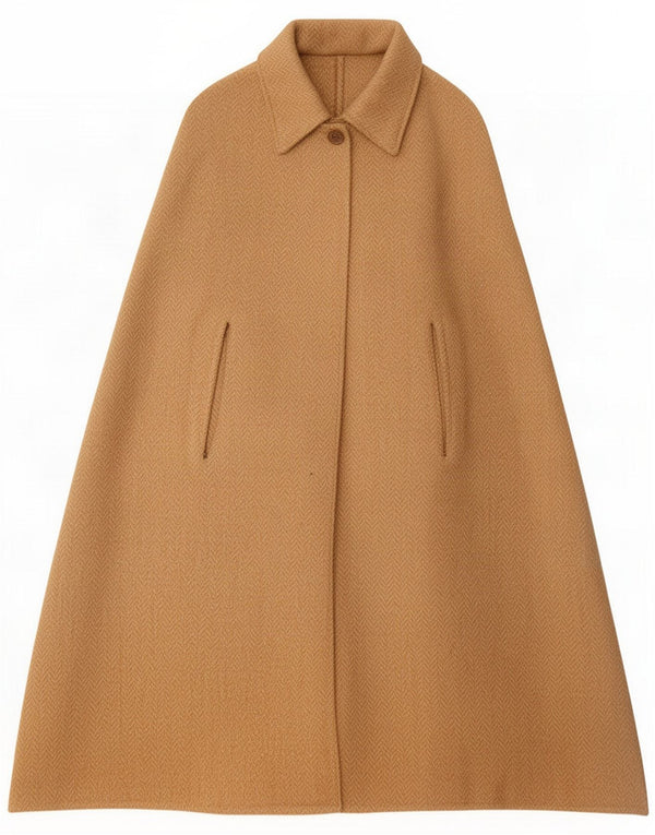 Płaszcz damski w stylu vintage UK 20 2XL Beżowy w jodełkę