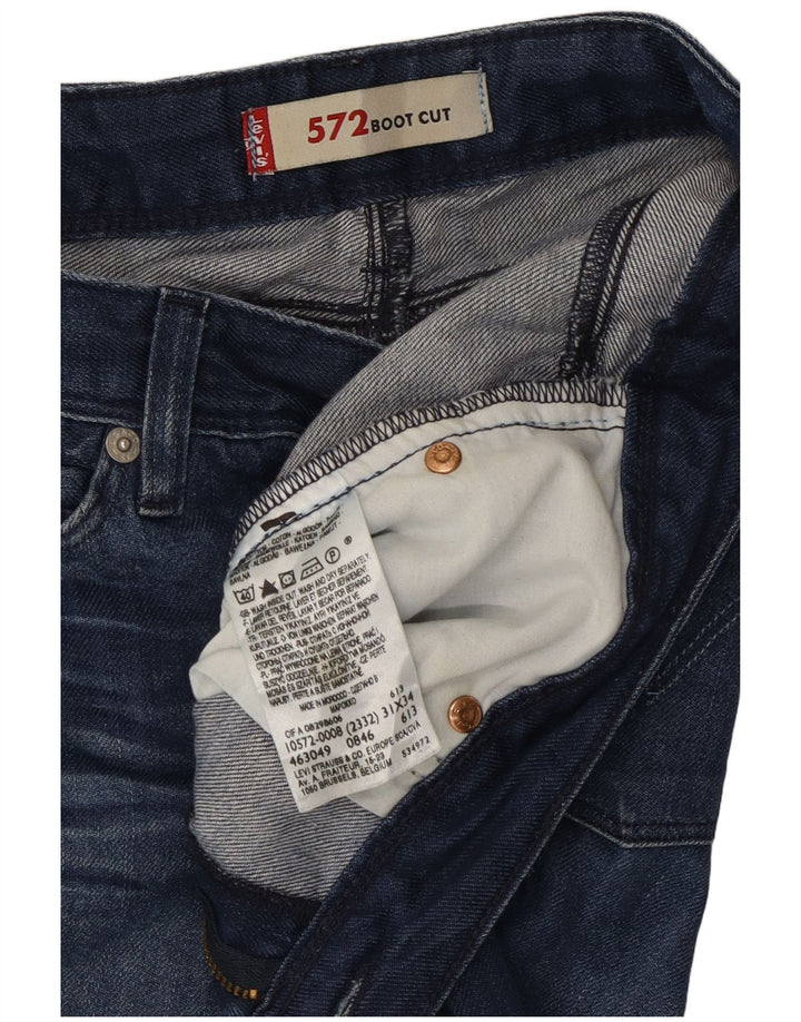 Damskie jeansy Levi's 572 Bootcut W31 L28 Granatowa bawełna