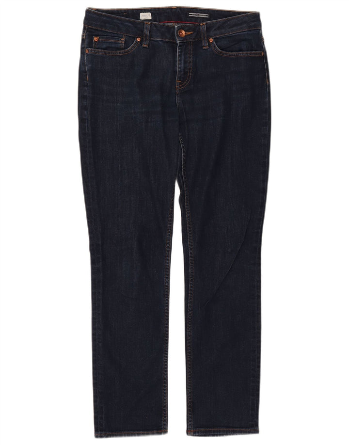 Damskie dżinsy TOMMY HILFIGER Rome RW Straight W28 L30 Granatowa bawełna