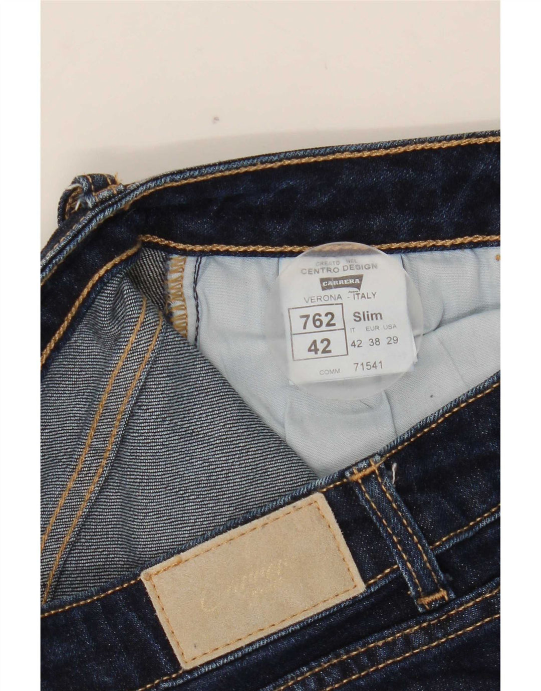 Damskie jeansy Carrera Slim Cropped IT 44 Medium W29 L25 Granatowa bawełna