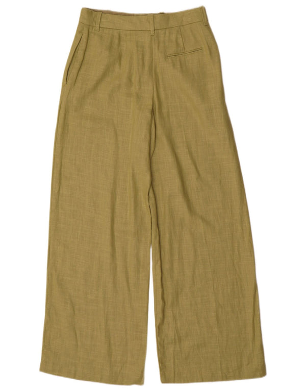 Marks & Spencer Damskie spodnie Chino z szeroką nogawką UK 8 Small W26 L29 Zielone