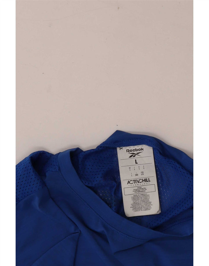 Męska koszulka Reebok Tall Graphic Top, duża, niebieska, nylonowa