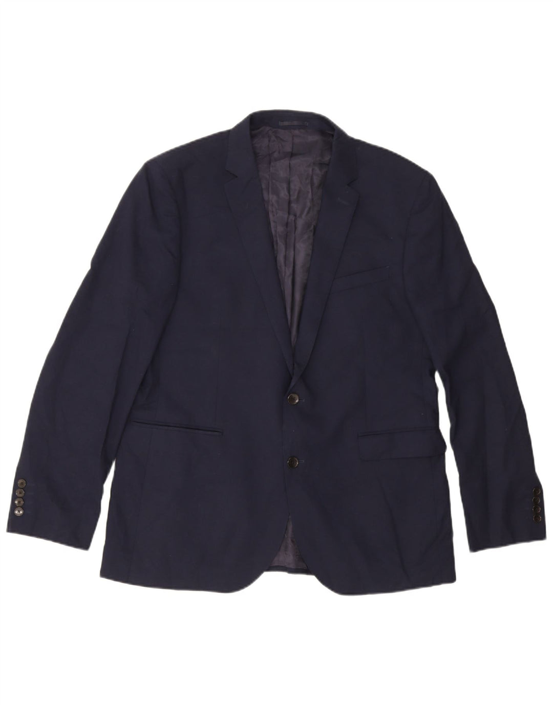 Męska marynarka zapinana na 2 guziki John Lewis UK 44 2XL Granatowa wełna