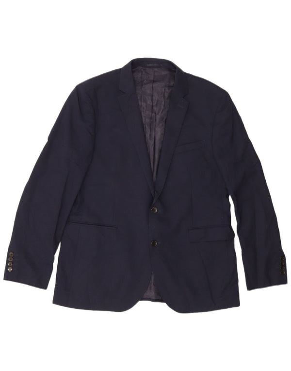 Męska marynarka zapinana na 2 guziki John Lewis UK 44 2XL Granatowa wełna