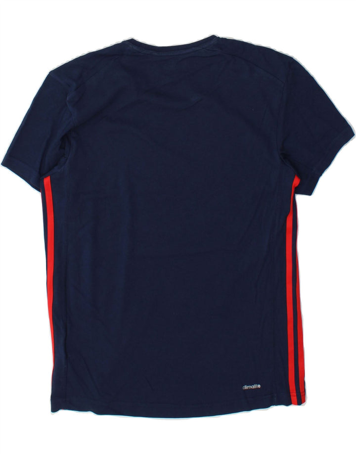 ADIDAS Mens Climalite T-Shirt Top Small Navy Blue Cotton Vintage Adidas and Second-Hand Adidas from Messina Hembry 