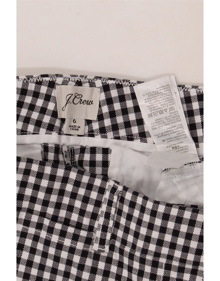 Damskie spodenki Chino J. CREW US 6 Medium W30, czarna bawełniana kratka