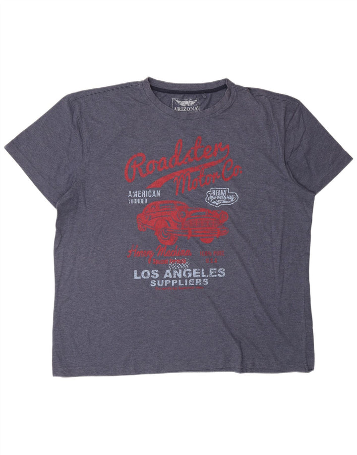 Męska koszulka z grafiką ARIZONA Top 3XL, granatowa, bawełniana