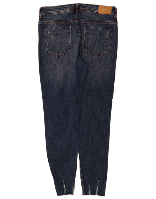 Damskie jeansy rurkowe Zara w trudnej sytuacji EU 40 Medium W30 L28 Niebieskie bawełniane