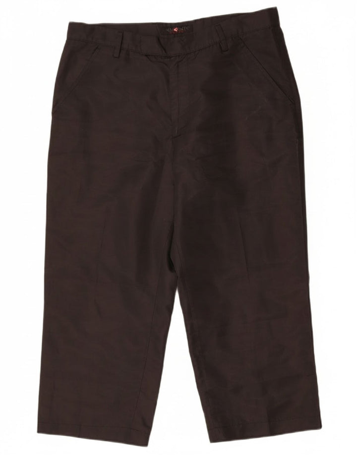 Damskie spodnie Capri Energie z wysokim stanem W33 L23 Czarny poliester