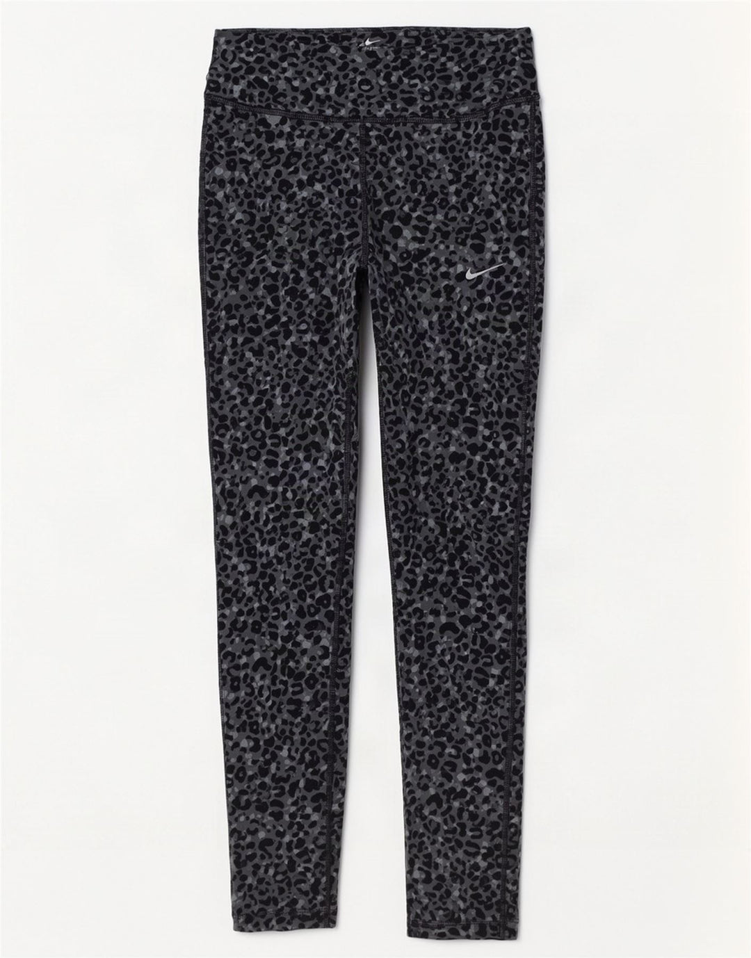 Damskie legginsy Nike Dri Fit UK 8, małe, szare, poliestrowe z nadrukiem zwierzęcym