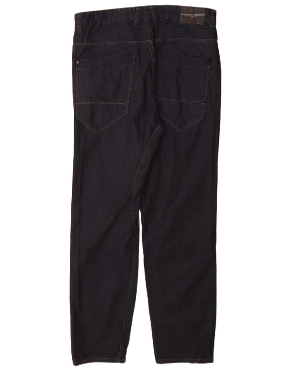 Męskie proste dżinsy FISHBONE W34 L30 granatowe