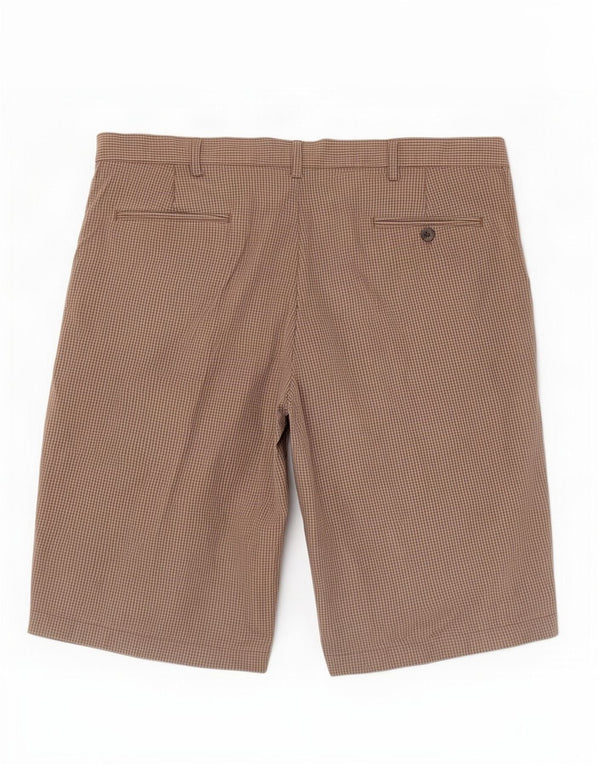Marks & Spencer Męskie spodenki chino Blue Harbor W40 XL, khaki, bawełniana kratka