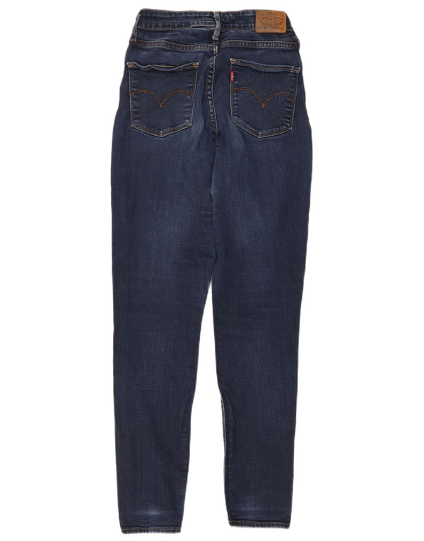 Damskie jeansy Levi's 721 z wysokim stanem W28 L30 Niebieska bawełna
