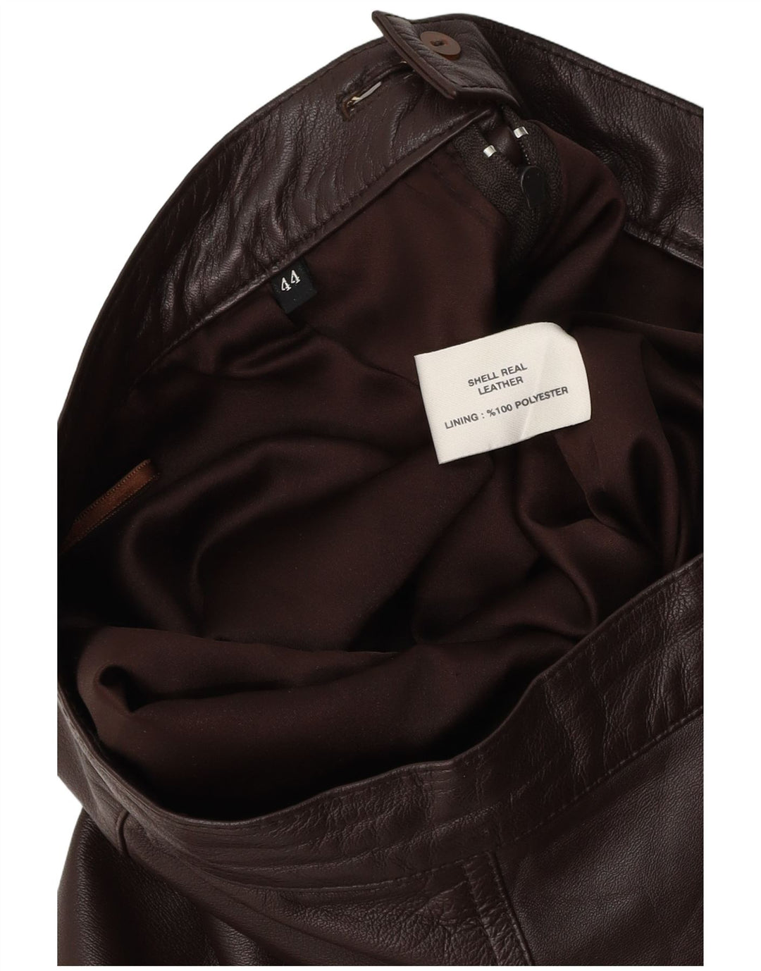 Damska spódnica skórzana VINTAGE IT 44 Medium W28 Brązowa skóra