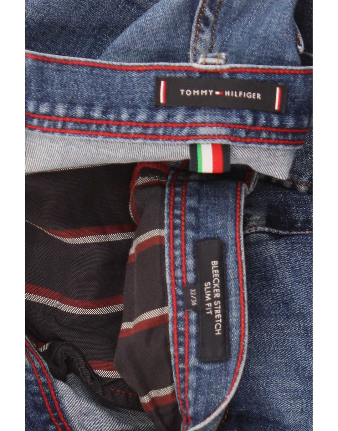 Męskie jeansy Tommy Hilfiger Bleecker Slim W32 L36 Niebieskie