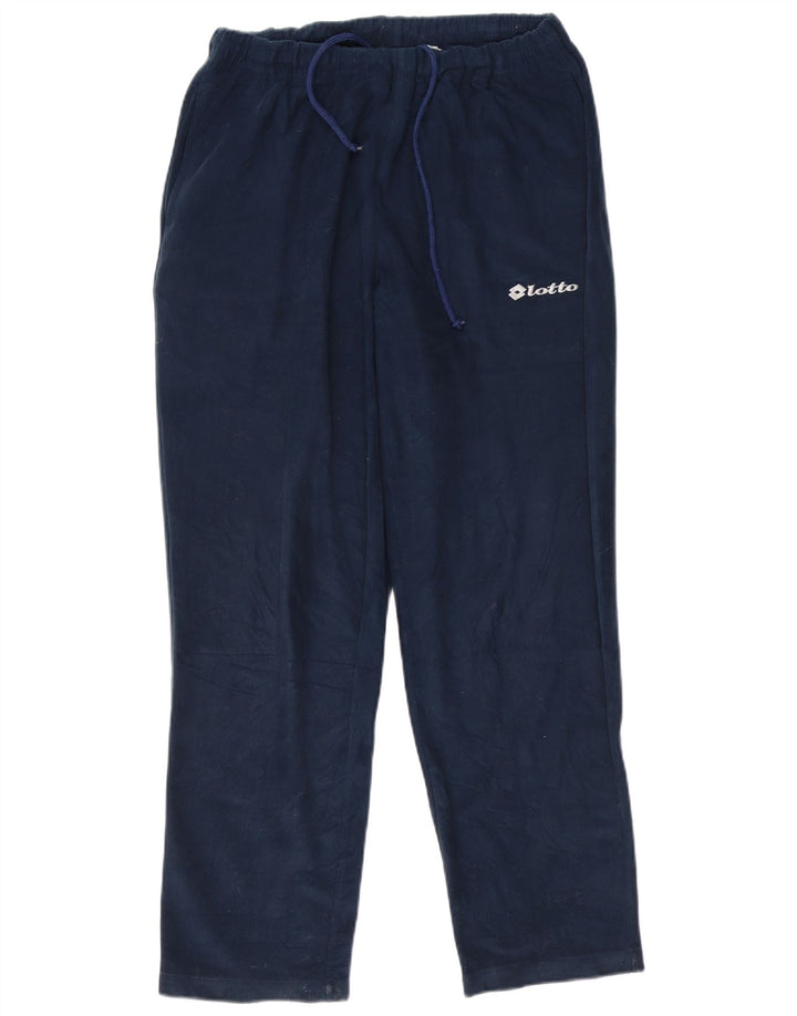 Dres męski welurowy Lotto, średni granatowy, poliester w blokach kolorów