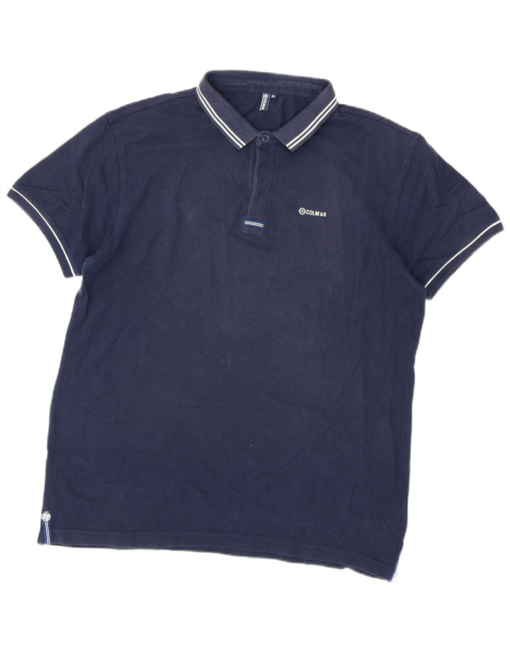 Męska koszulka polo Colmar XL, granatowa, bawełniana