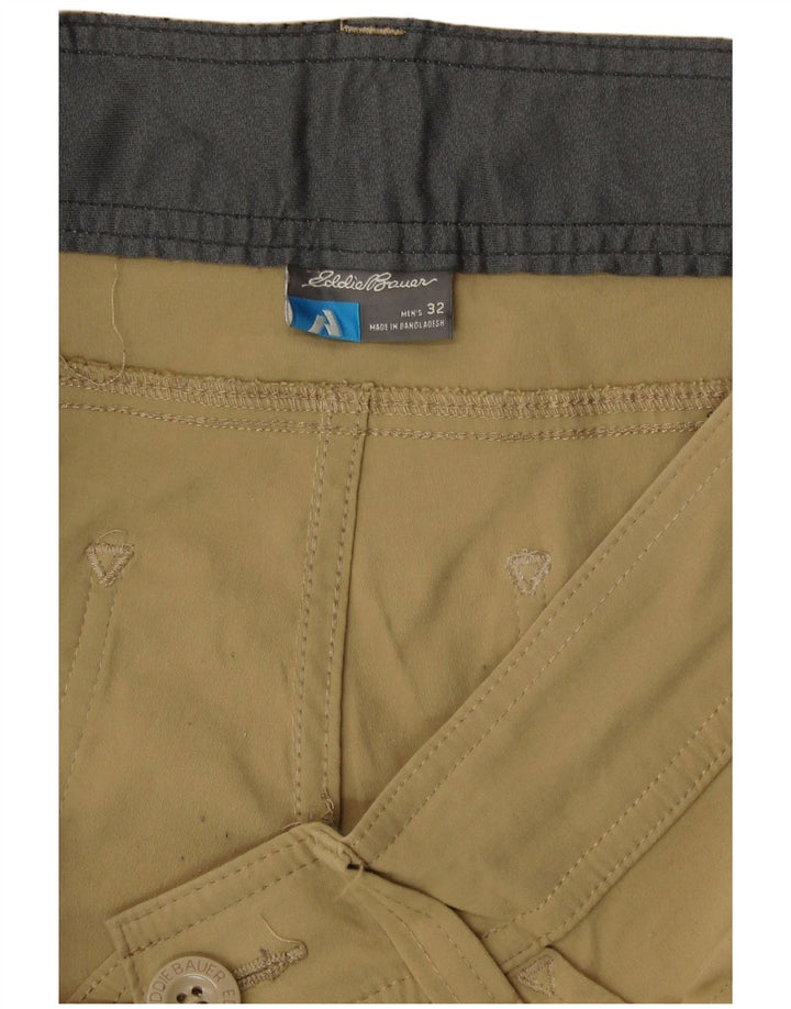 Męskie spodenki bojówki Eddie Bauer W32, duże, nylon w kolorze khaki