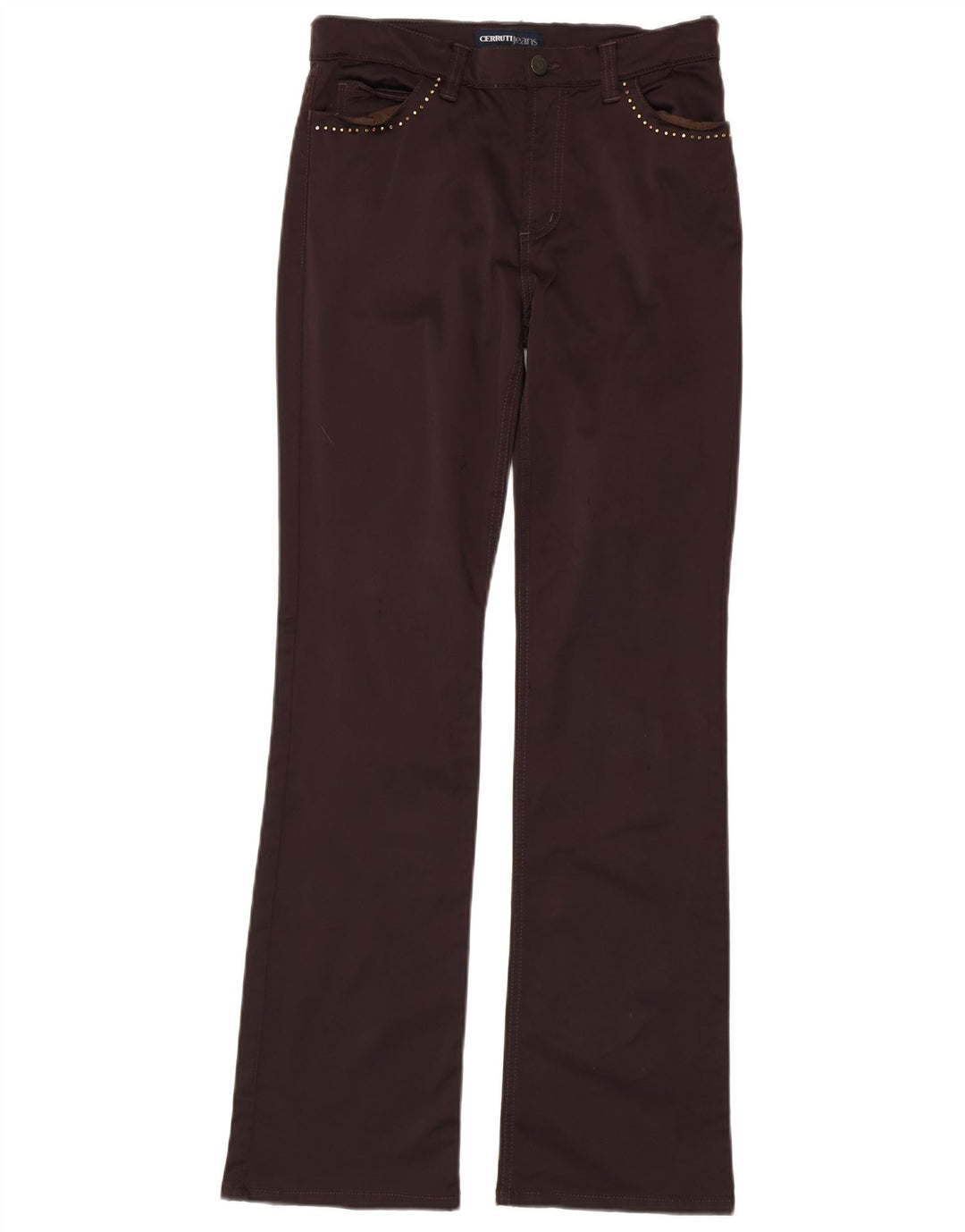 Spodnie damskie Cerruti 1881 Bootcut W28 L31 Brązowy poliamid