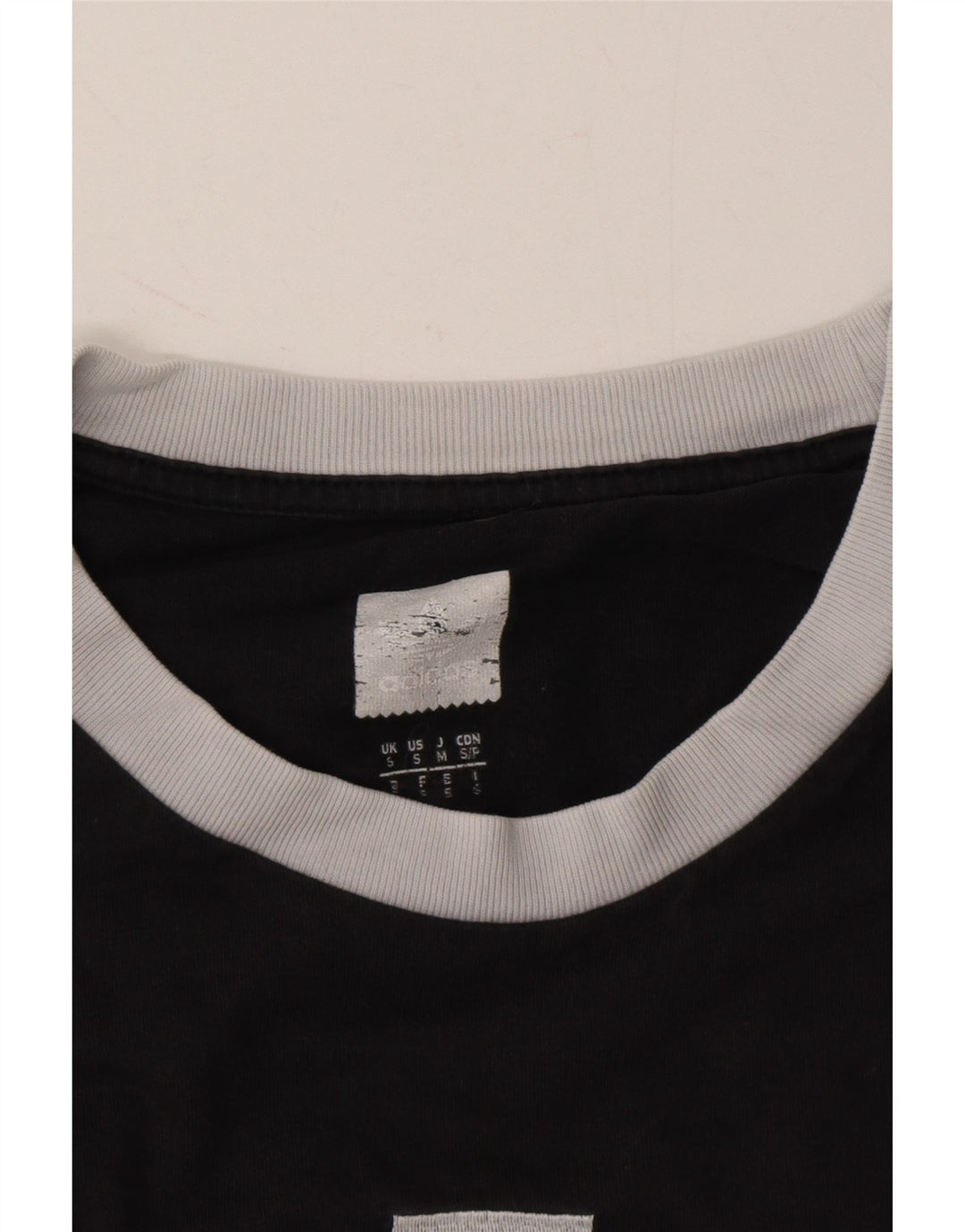 ADIDAS Mens Graphic T-Shirt Top Small Black Cotton