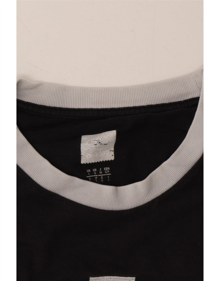 ADIDAS Mens Graphic T-Shirt Top Small Black Cotton