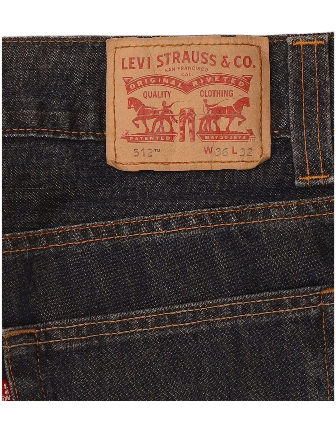 Męskie jeansy Bootcut LEVI'S 512 W36 L32 Niebieskie