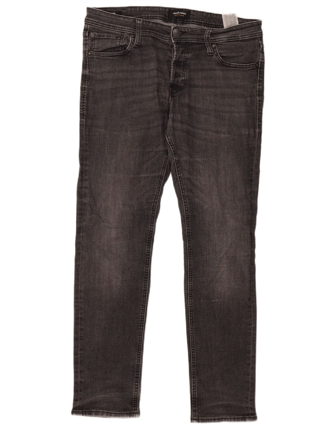 JACK & JONES Męskie dżinsy GLENN Slim W34 L32 Szara bawełna