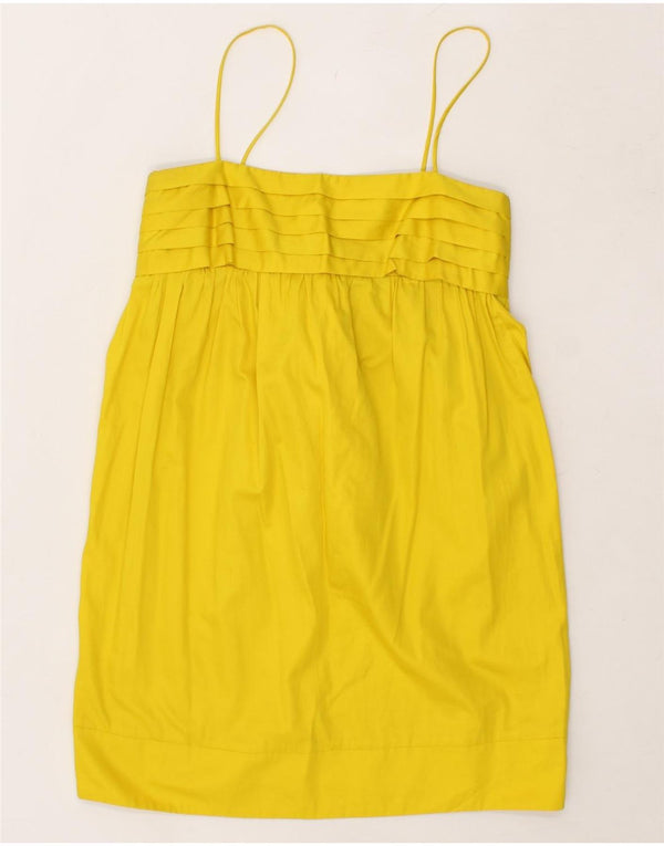 FRENCH CONNECTION Womens Slip Dress UK 12 Medium Yellow