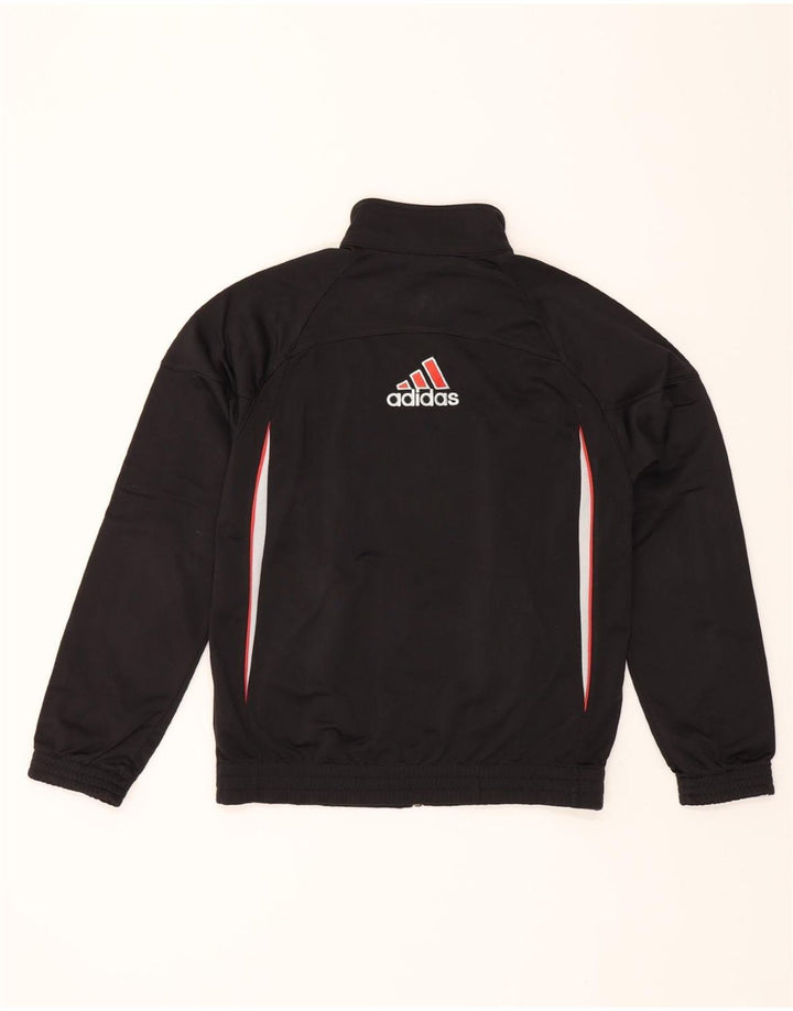 ADIDAS Boys Tracksuit Top Jacket 11-12 Years Black Colourblock Polyester Vintage Adidas and Second-Hand Adidas from Messina Hembry 