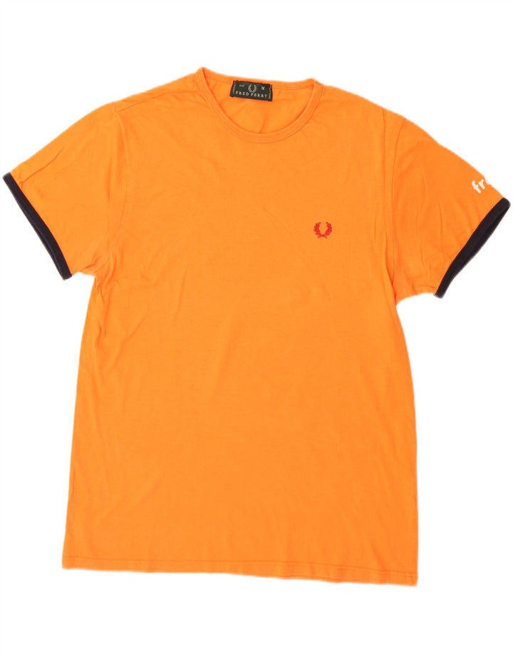 T-shirt męski Fred Perry, średni, pomarańczowy, bawełniany