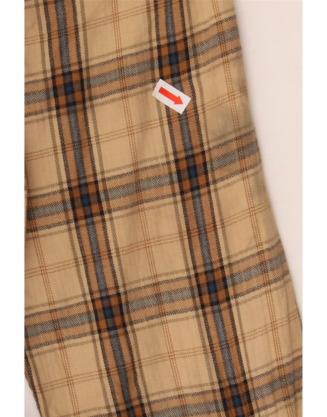 Koszula flanelowa męska Guess w małą beżową kratkę, bawełniana