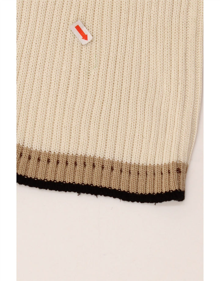 Sweter damski CERRUTI 1881 UK 12, średni, złamanej bieli, bawełniany