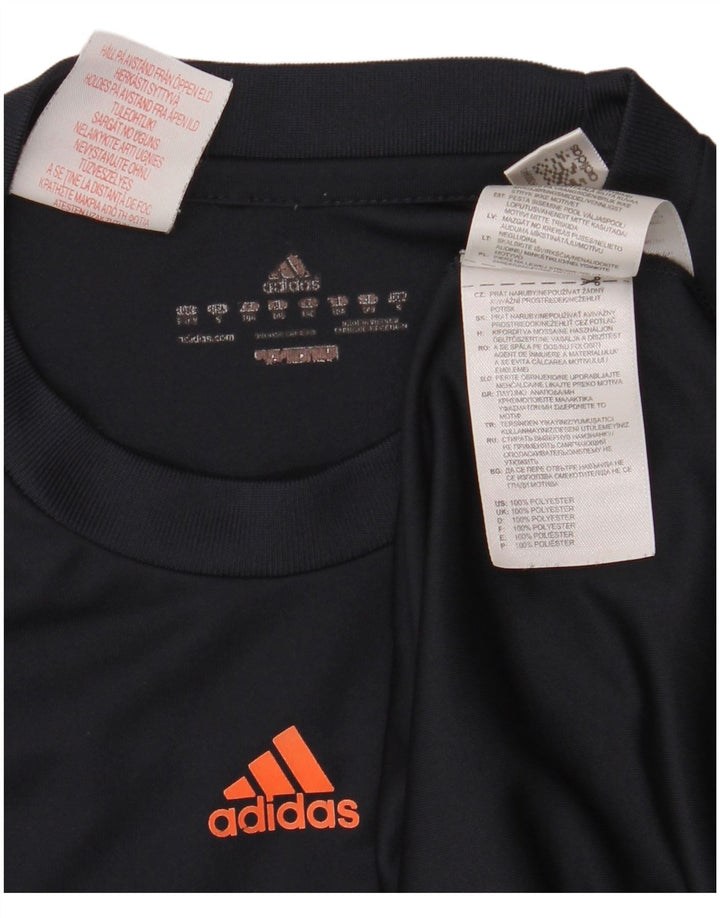 T-shirt chłopięcy ADIDAS na 9-10 lat, granatowy, geometryczny poliester