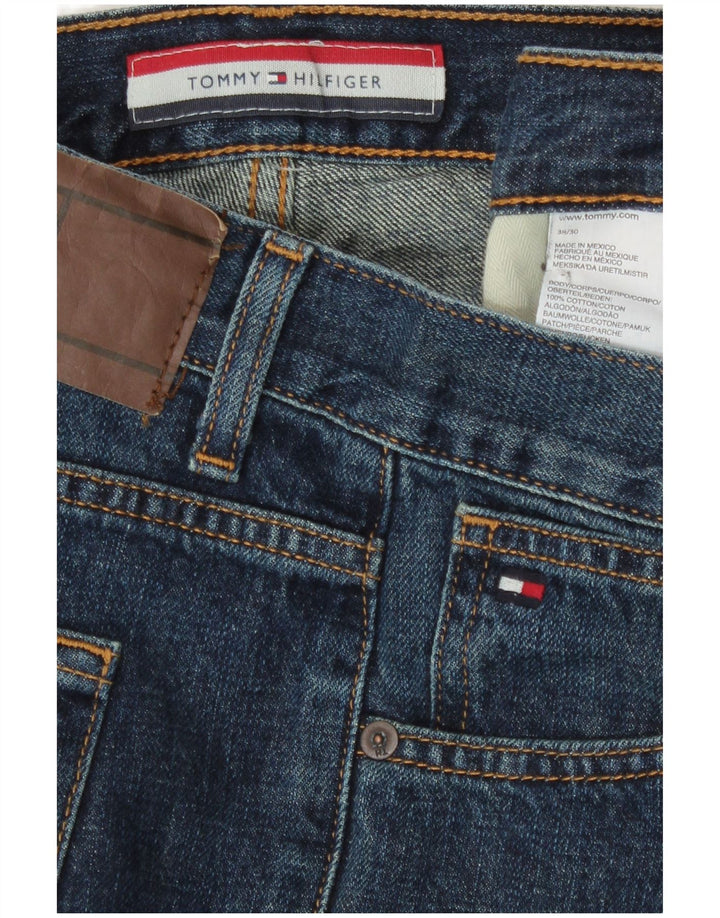 Męskie proste dżinsy Tommy Hilfiger W38 L30 granatowe