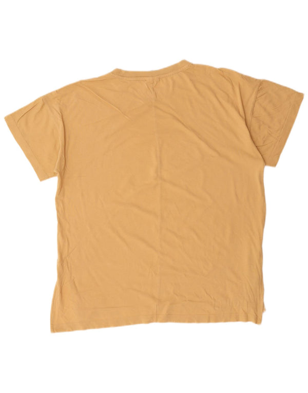 Damska koszulka z grafiką Reebok Top UK 20/22 XL, beżowa, bawełniana