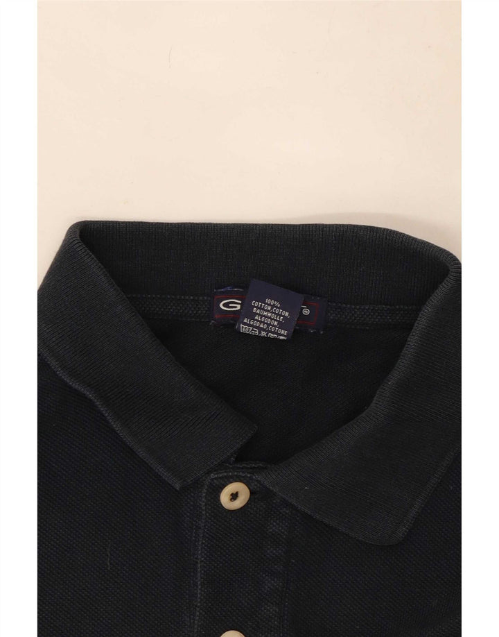 Męska koszulka polo Gant, duża, czarna, bawełniana