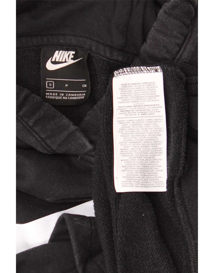 Męski sweter z kapturem Nike z grafiką, mały, czarny, bawełniany
