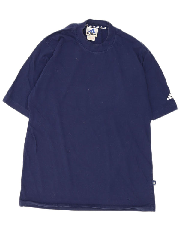 Adidas Mens T-Shirt Top UK 36/38 Small Navy Blue Cotton