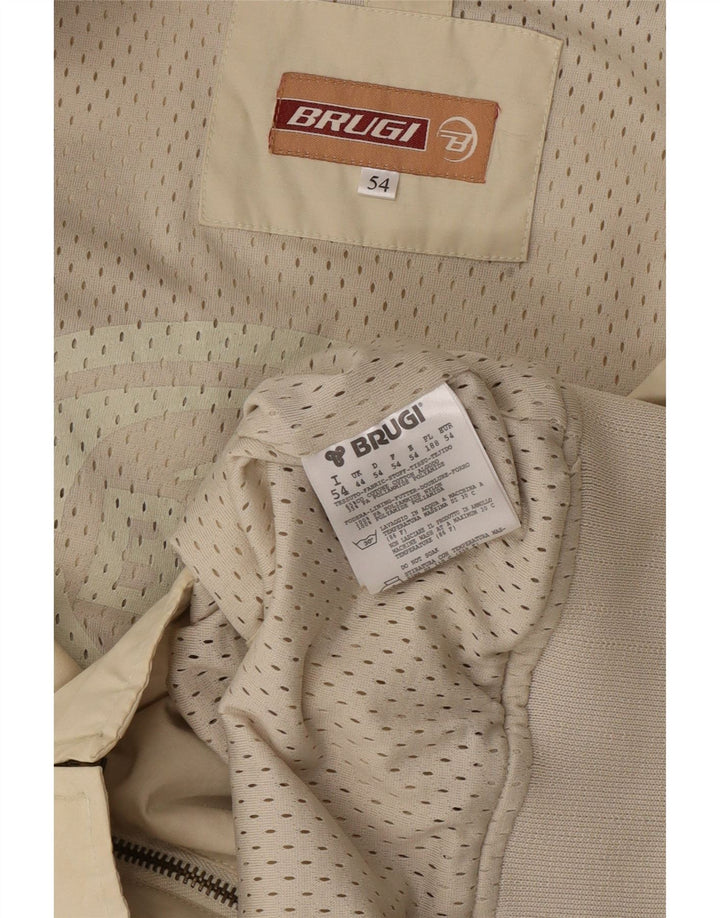 Męska kurtka bomberka Brugi UK 44 2XL beżowa bawełna