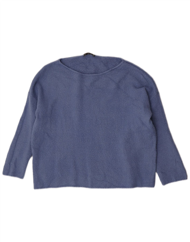 Sweter damski Zara z dekoltem w łódkę UK 14, średni niebieski