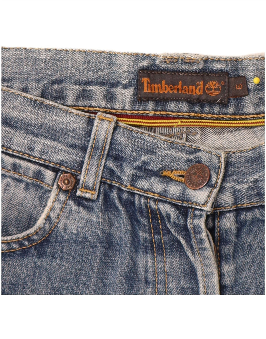 Damskie proste dżinsy Timberland US 6 Medium W28 L29 Niebieskie