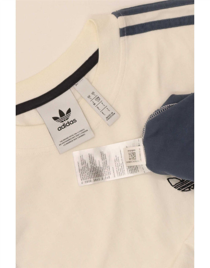 Adidas Męska koszulka Top, mała, wielobarwna, bawełniana z blokami kolorów