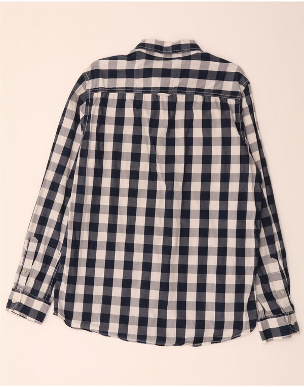 Crew Clothing Męska koszula o dopasowanym kroju XL, granatowa, bawełniana w kratkę