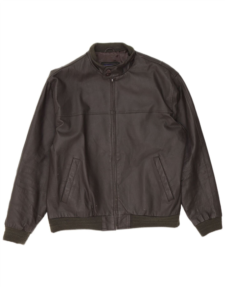Vintage męska skórzana kurtka UK 42 XL brązowa