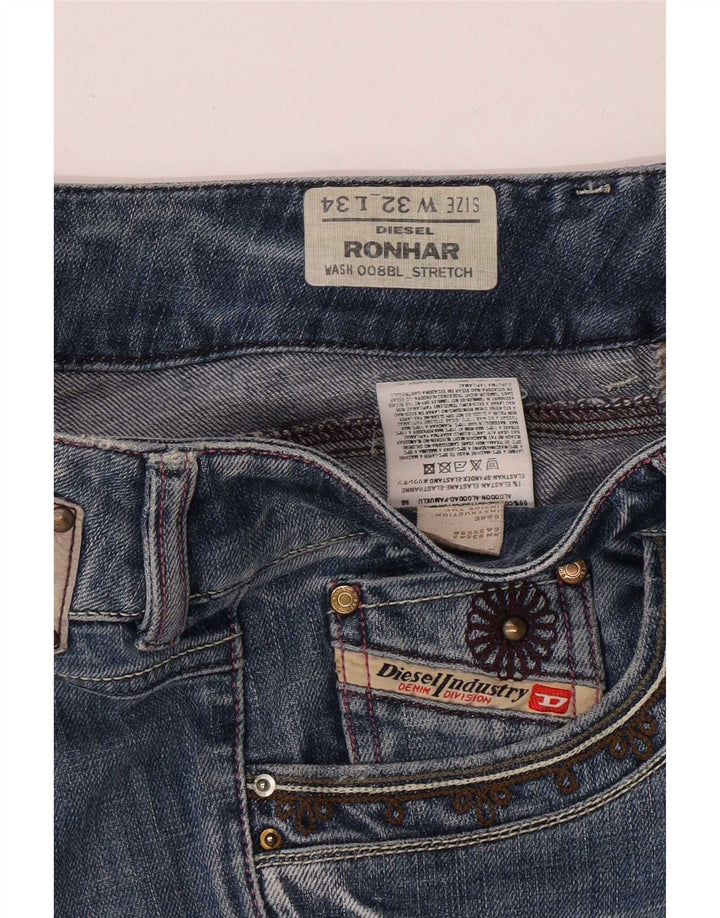 Damskie jeansy Diesel Ronhar Straight W32 L34 Niebieskie bawełniane