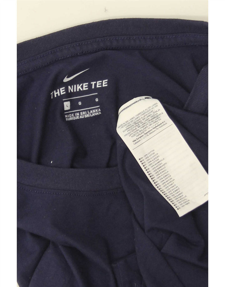 T-shirt męski Nike, duży, granatowy, bawełniany