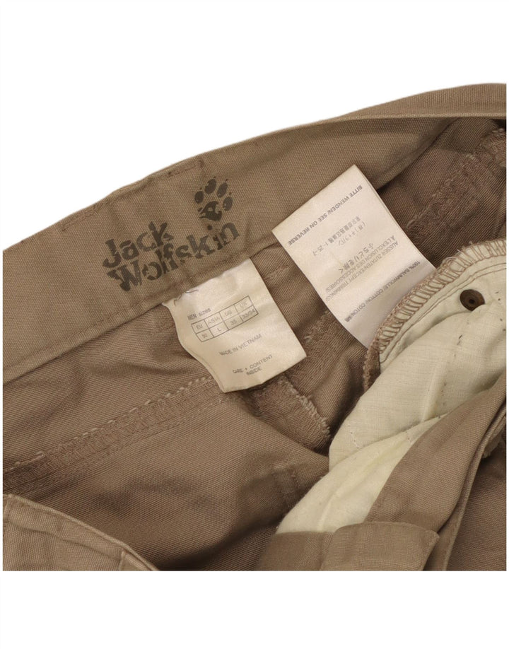 Męskie bermudy Jack Wolfskin Cargo W33, duże, beżowe, bawełniane