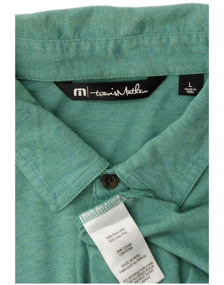 Męska koszulka polo Travis Mathew, duża, zielona bawełna