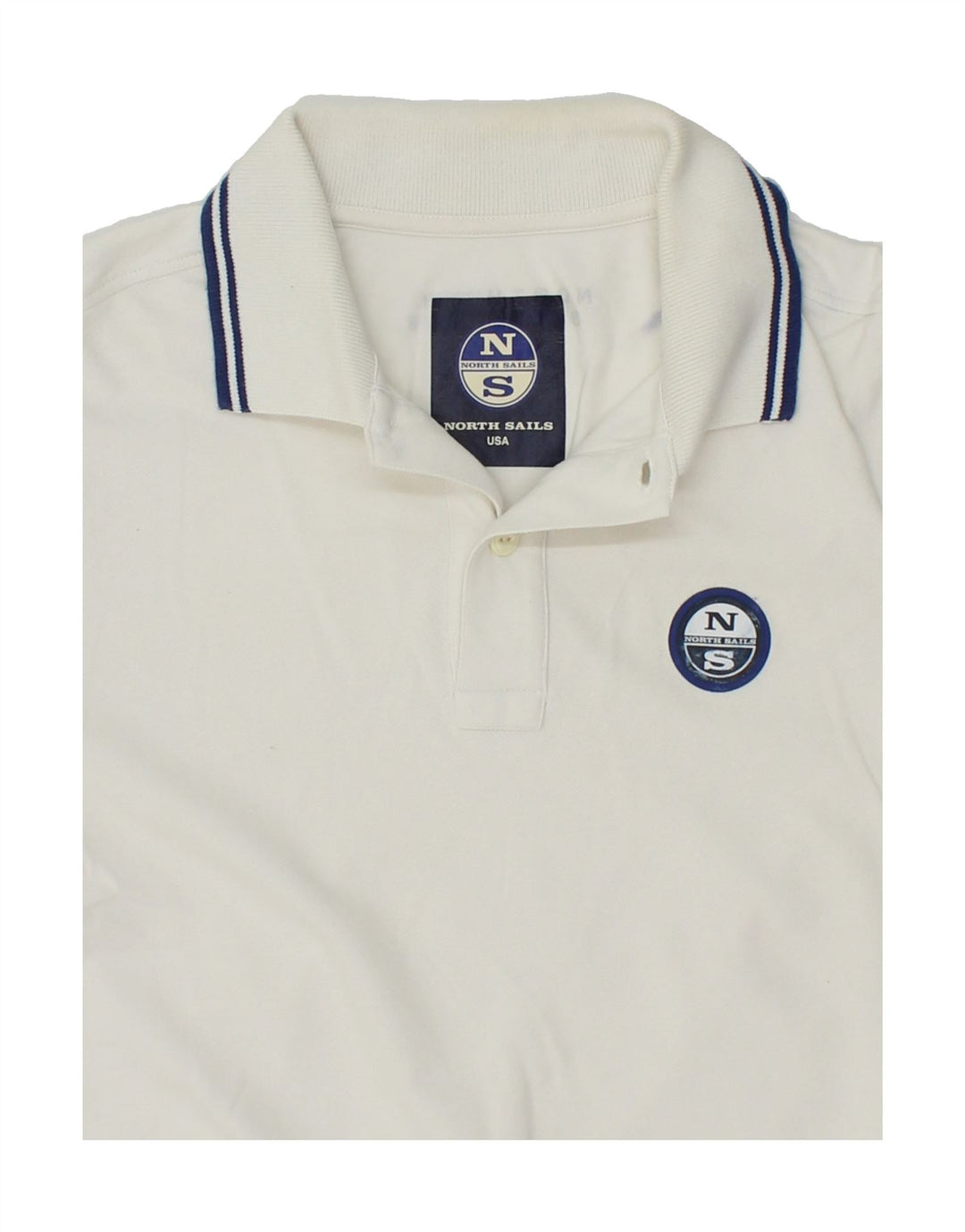 NORTH SAILS Mens Polo Shirt Small White Cotton Vintage North Sails and Second-Hand North Sails from Messina Hembry 
